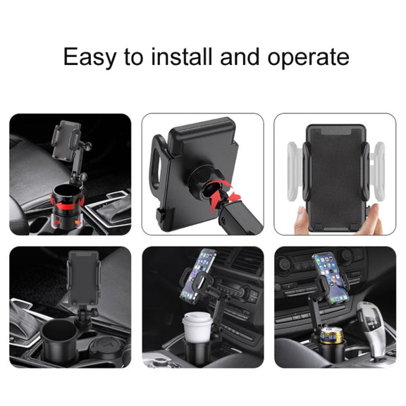 2 in 1 Car Mobile Phone Holder Multifunctional Water Cup Beverage Holder(SD-1055)