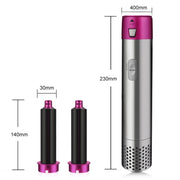 5 In 1 Hot Air Comb Automatic Curling Iron Square Model Hair Styling Comb Curling And Straightening, Plug: UK Plug