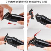 Rechargeable Home Hairdresser Electrical Hair Clippers Hair Shaving Device(Gradient Red)