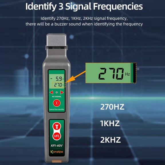 Komshine Fiber Optic Identifier Optical Cable Signal Direction Identifier With VFL Red Light 10mW(KFI-40V)