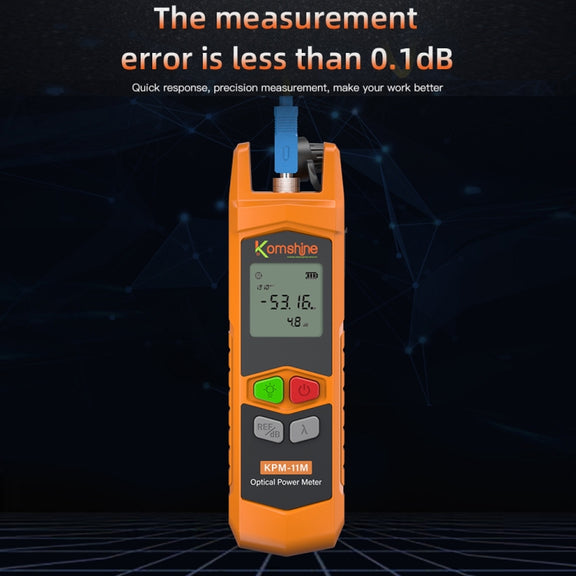 Komshine High Precision Optical Power Meter Mini Fiber Optic Light Attenuation Tester With LED, Specification: C-G/-50DBM to +26DBM