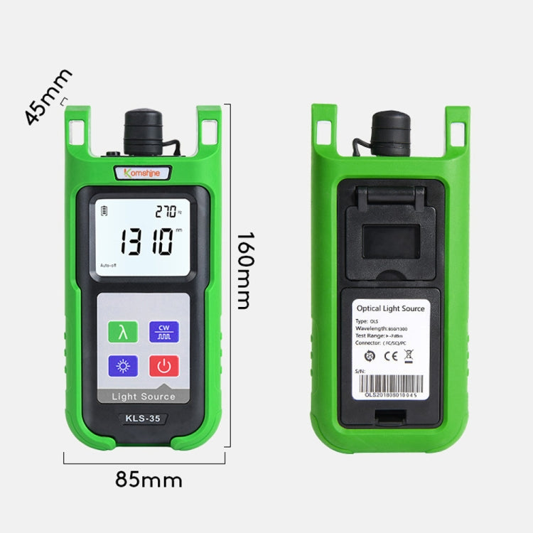 Komshine Handheld Laser Light Source Fiber Tester with LED Backlight, Model: KLS-35-M