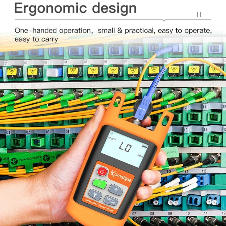 Komshine Mini Handheld Optical Power Meter Fiber Loss Measurement, Specification: KPM-25M-A/-70DBM to +6DBM