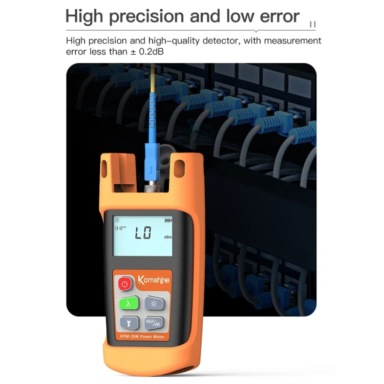 Komshine Mini Handheld Optical Power Meter Fiber Loss Measurement, Specification: KPM-25M-A/-70DBM to +6DBM
