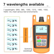 Komshine Mini Handheld Optical Power Meter Fiber Loss Measurement, Specification: KPM-25M-A/-70DBM to +6DBM