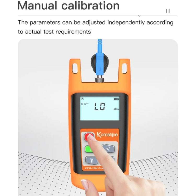 Komshine Mini Handheld Optical Power Meter Fiber Loss Measurement, Specification: KPM-25M-A/-70DBM to +6DBM