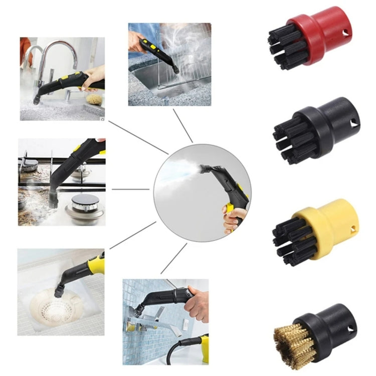 Steam Brush Heads Steamer Accessories For Karcher SC1 / SC2 / SC3 / SC4 / SC5, Style: Black