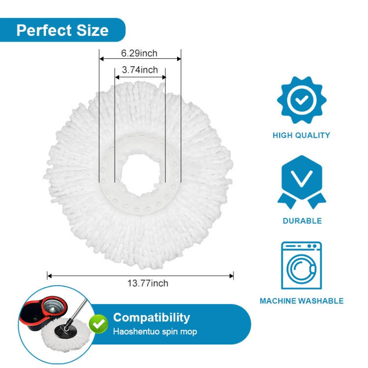 Fine Fiber Mop Pad For 15.8-16cm 360 Rotating Mop Cotton Yarn Replacement Cloths(Blue)
