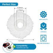 Fine Fiber Mop Pad For 15.8-16cm 360 Rotating Mop Cotton Yarn Replacement Cloths(Blue)