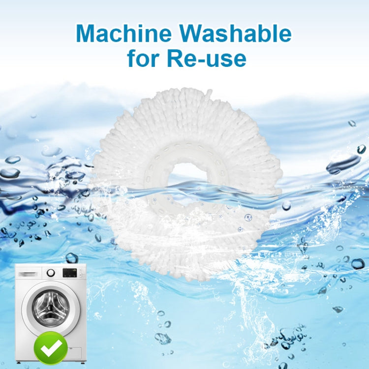 Fine Fiber Mop Pad For 15.8-16cm 360 Rotating Mop Cotton Yarn Replacement Cloths(White)