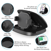 360 Degree Rotating Suction Cup Car Dashboard Mobile Phone Holder(Black)
