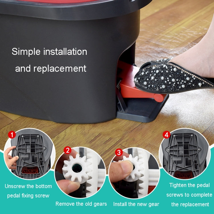 Gear Accessories For Vileda / O-Cedar Easywring RinseClean Foot Pedal Rotary Mop Bucket(White)