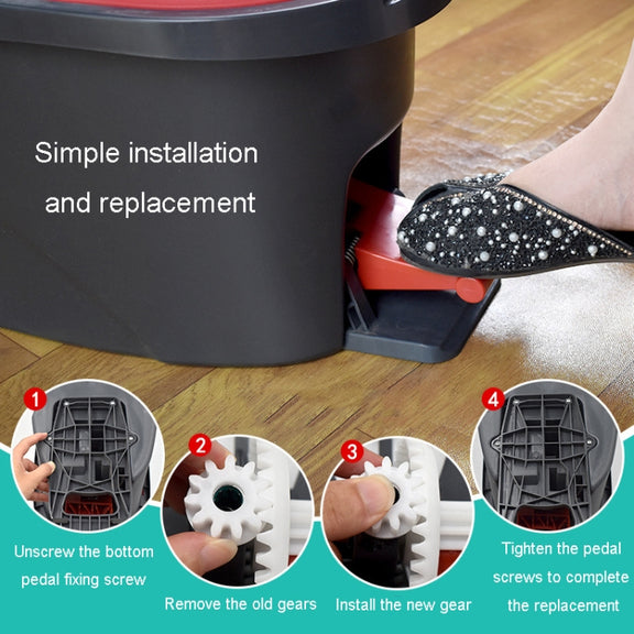 Gear Accessories For Vileda / O-Cedar Easywring RinseClean Foot Pedal Rotary Mop Bucket(White)