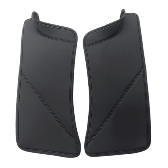 For Tesla Model Y Rear Door Built-In Sill Strip Rear Seats Anti-Kick Leather Protective Pad(Black)