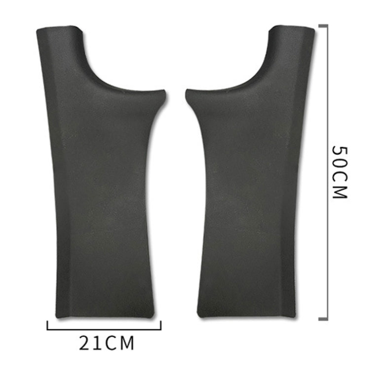 For Tesla Model Y Rear Door Built-In Sill Strip Rear Seats Anti-Kick Leather Protective Pad(Black)