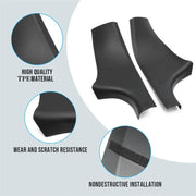 For Tesla Model Y Rear Door Built-In Sill Strip Rear Seats Anti-Kick Leather Protective Pad(Black)