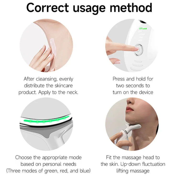 Electrical Neck Beauty Instrument Neck Massager Face Beauty Device, Style: Oval(Black)