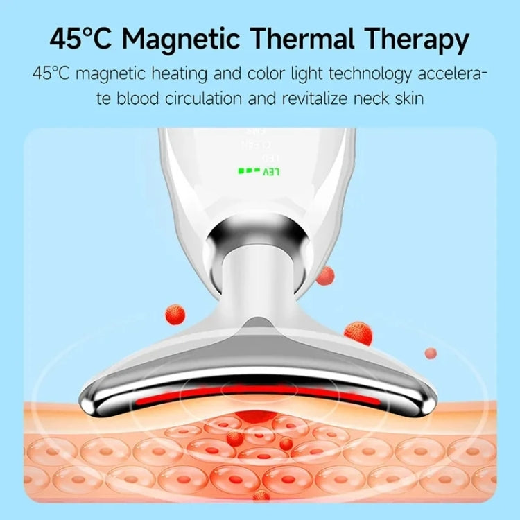 Electrical Neck Beauty Instrument Neck Massager Face Beauty Device, Style: Oval(Red)