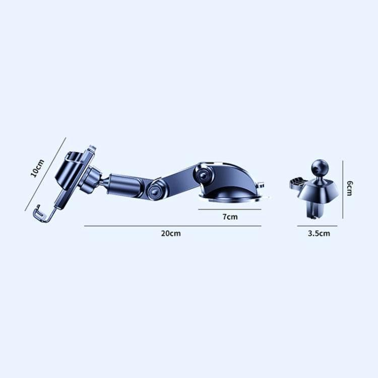 SHUNWEI SD-1132B Car Phone Suction Cup + Air Vent Holder Gravity Sensing Support Bracket(Blue)