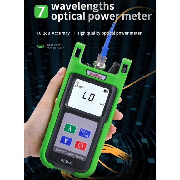 Komshine High-Precision Optical Power Meter Optical Cable Line Tester, Model: KPM-35-A/-70DBM to +6DBM