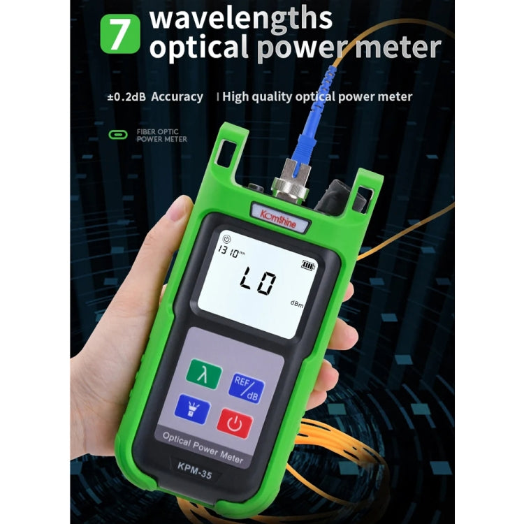 Komshine High-Precision Optical Power Meter Optical Cable Line Tester, Model: KPM-35-A/-70DBM to +6DBM