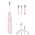 Rechargeable Ultrasonic Soft Bristle Electrical Toothbrushes Flosser 6 Gear With 4 Brushes(Pink) - Toothbrushes by PMC TechLife | Online Shopping South Africa | PMC TechLife | Buy Now Pay Later Mobicred