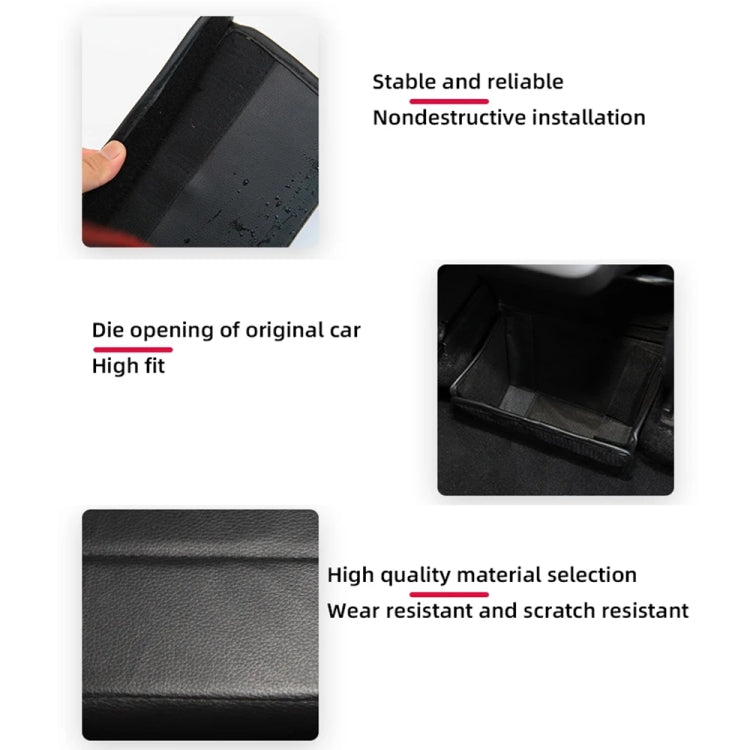 For Tesla Model Y PU Leather Car Interior Storage Glove Box Modification Accessories, Style: Air Outlet Model