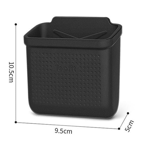 For Tesla Model 3Y Adhesive Sticker Installation Car Silicone Storage Bo(Black)