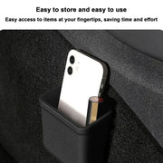 For Tesla Model 3Y Adhesive Sticker Installation Car Silicone Storage Bo(Black)