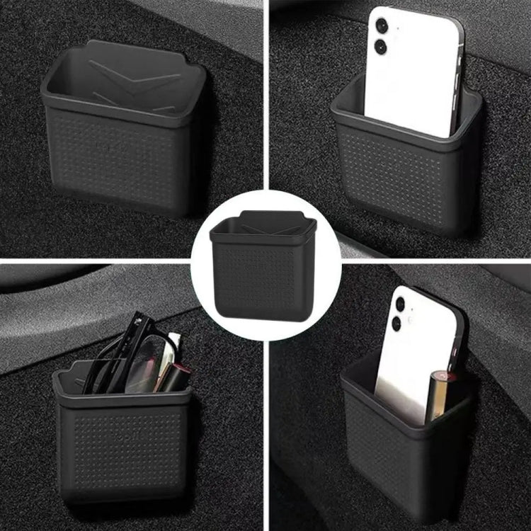 For Tesla Model 3Y Adhesive Sticker Installation Car Silicone Storage Bo(Black)