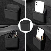 For Tesla Model 3Y Adhesive Sticker Installation Car Silicone Storage Bo(Black)