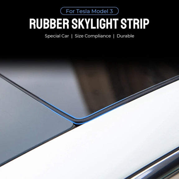 For Tesla Model 3 3m Skylight Sealing Water-resistant Strips Windshield Noise Reduction Sound Isolation Ring(Black)