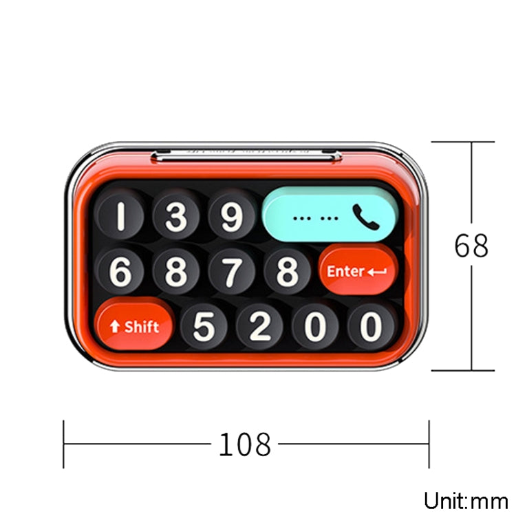 bbdd Keyboard Modeling Moving Number Plate Car Temporary Parking License Card(Red)