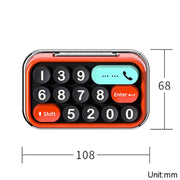 bbdd Keyboard Modeling Moving Number Plate Car Temporary Parking License Card(Red)