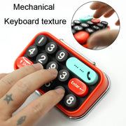 bbdd Keyboard Modeling Moving Number Plate Car Temporary Parking License Card(Red)