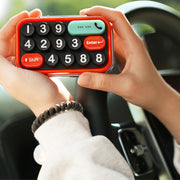 bbdd Keyboard Modeling Moving Number Plate Car Temporary Parking License Card(Red)