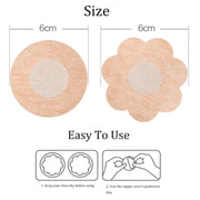 10pcs /Pack Disposable Anti-Bump Invisible Breathable Breast Patch, Model: Round(OPP Bag)