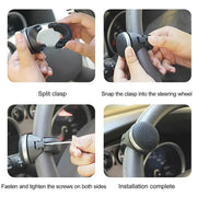 DM-123 Car Steering Wheel Auxiliary Bearing Universal Turning To Help Saving Effort To Turn To Help Ball(Black)