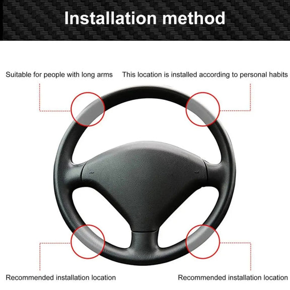 DM-123 Car Steering Wheel Auxiliary Bearing Universal Turning To Help Saving Effort To Turn To Help Ball(Black)