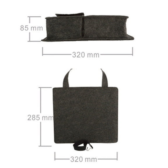Felt Car Storage Bag Car Back Seat Hanging Organizer Bag(Beige)