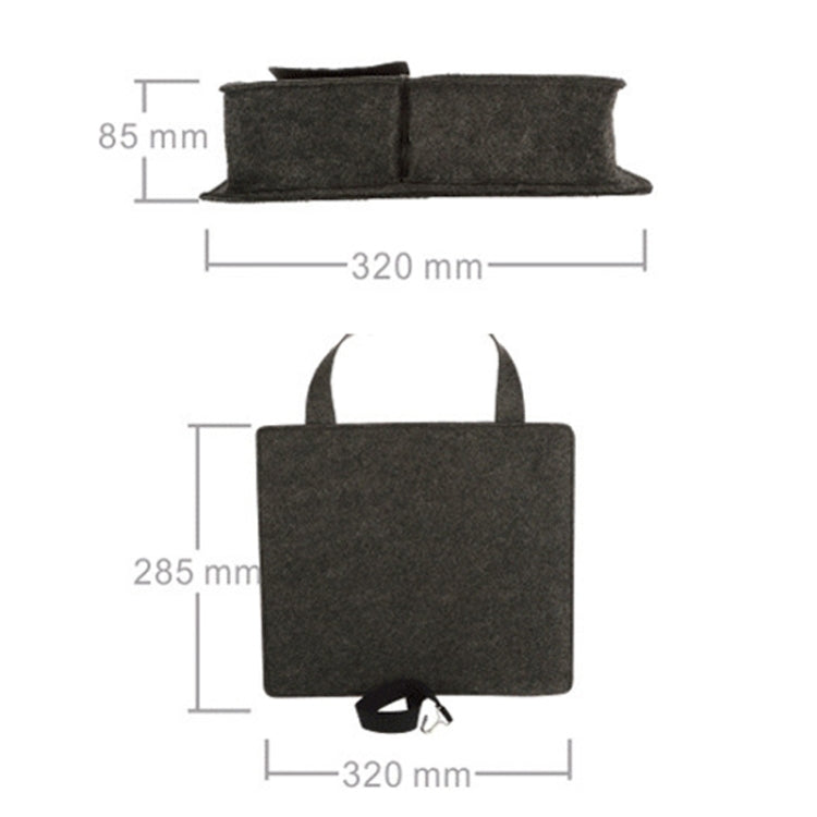 Felt Car Storage Bag Car Back Seat Hanging Organizer Bag(Beige)