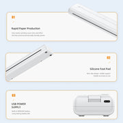 Small A4 Home Office Portable Inkless Printing Thermal Paper, Model: 200pcs Thermal Paper