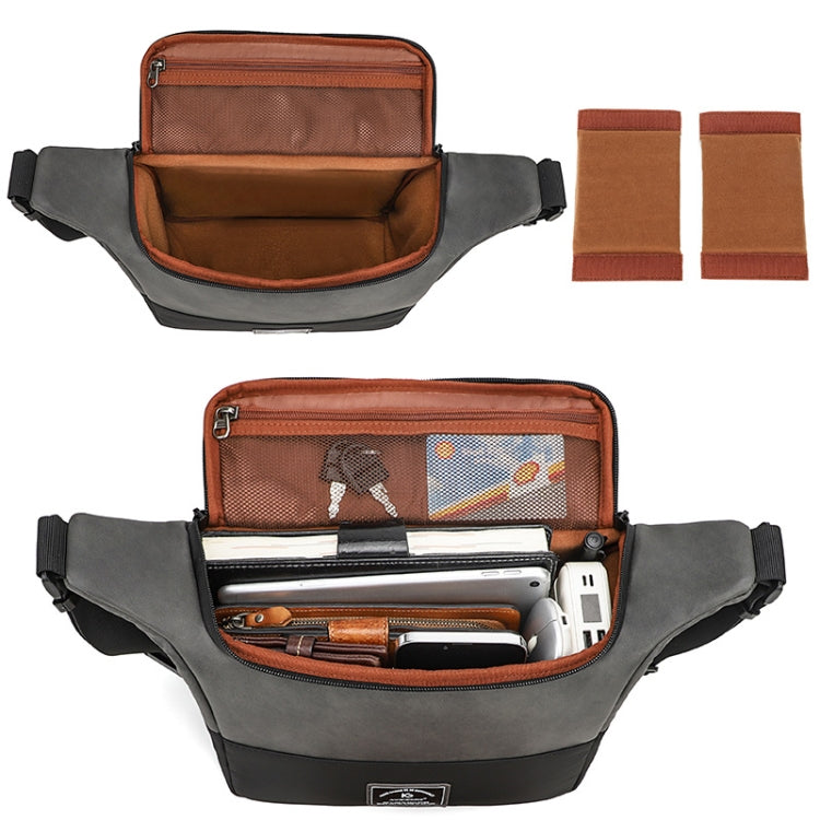 PU Leather Shoulder Crossbody Photography Bag SLR Camera Bag Lens Storage Bag(Brown)