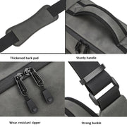 PU Leather Shoulder Crossbody Photography Bag SLR Camera Bag Lens Storage Bag(Gray)