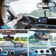 Car Rearview Mirror Phone Holder 360 Degree Rotation Smartphones Stand(Black)