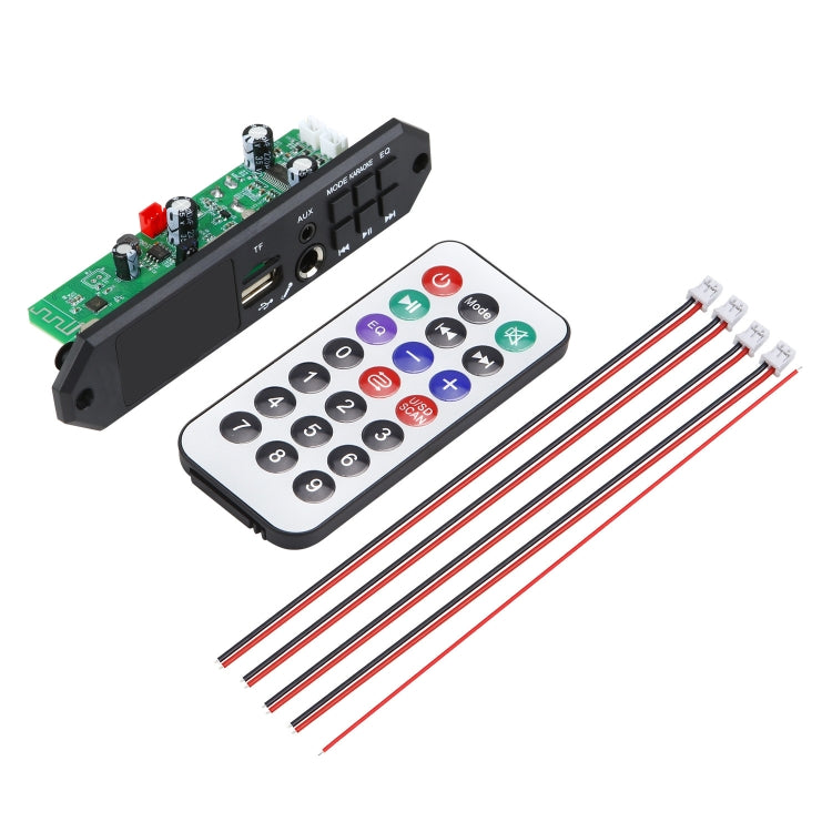 80W 12V Bluetooth MP3 Decoder Board With Power Amplifier Color Screen Call Recording, Model: Small Remote Control