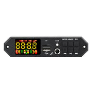 80W 12V Bluetooth MP3 Decoder Board With Power Amplifier Color Screen Call Recording, Model: Big Remote Control