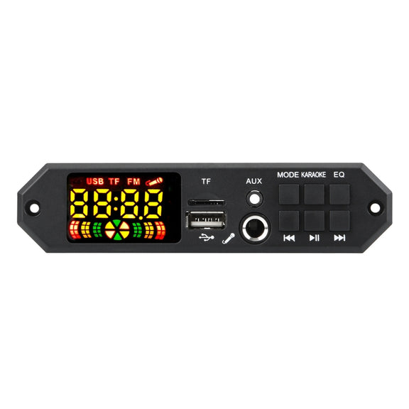 80W 12V Bluetooth MP3 Decoder Board With Power Amplifier Color Screen Call Recording, Model: Big Remote Control
