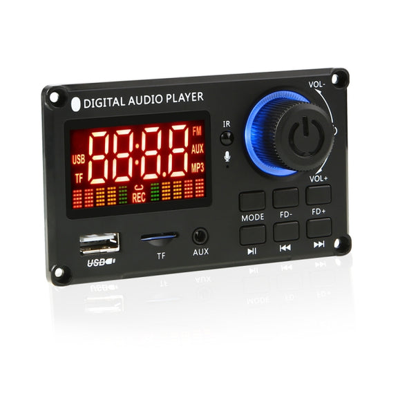 100W 12V TPA3116 Color Screen Power Amplifier Bluetooth Decoder Board With Recording Call(Small Silicone Remote Control)