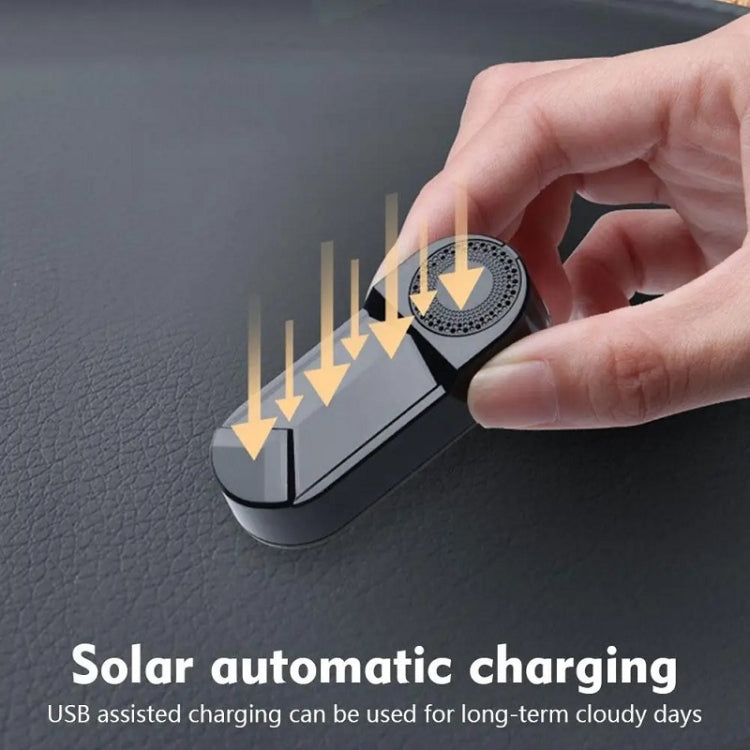 Car Solar Anti-Theft Alarm LED Warning Light With Aromatherapy(Blue Light)